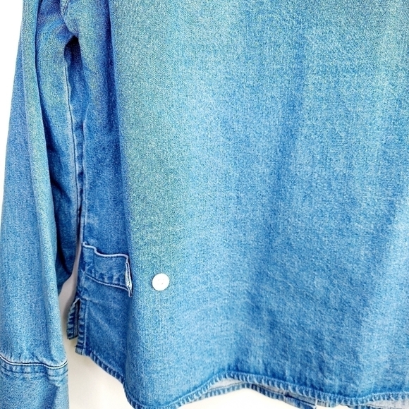 CHRISTOPHER & BANKS Denim Shirt Jacket Embroidered - Picture 6 of 16